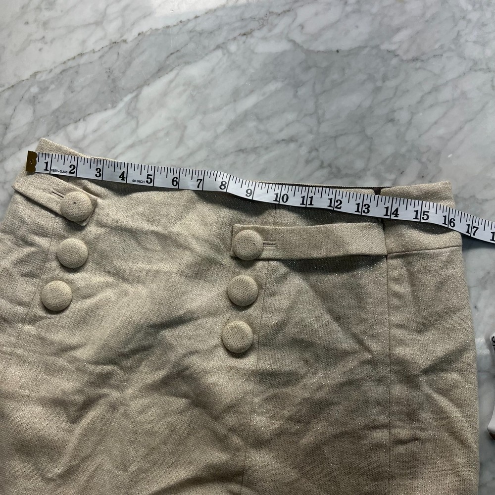 J. Crew Ivory Shimmer Wool Blend Mini Skirt 6 - Picture 8 of 13